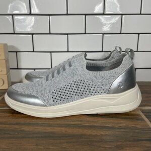 LifeStride Bzees Airstep Timeless Womens Sz 7.5 Shoes Gray Knit Slip On Sneakers